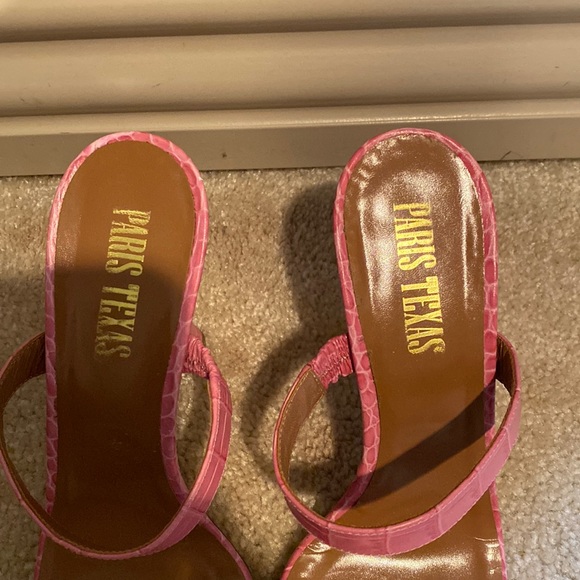 Paris Texas Croc-Embossed Leather Mules - Picture 5 of 5